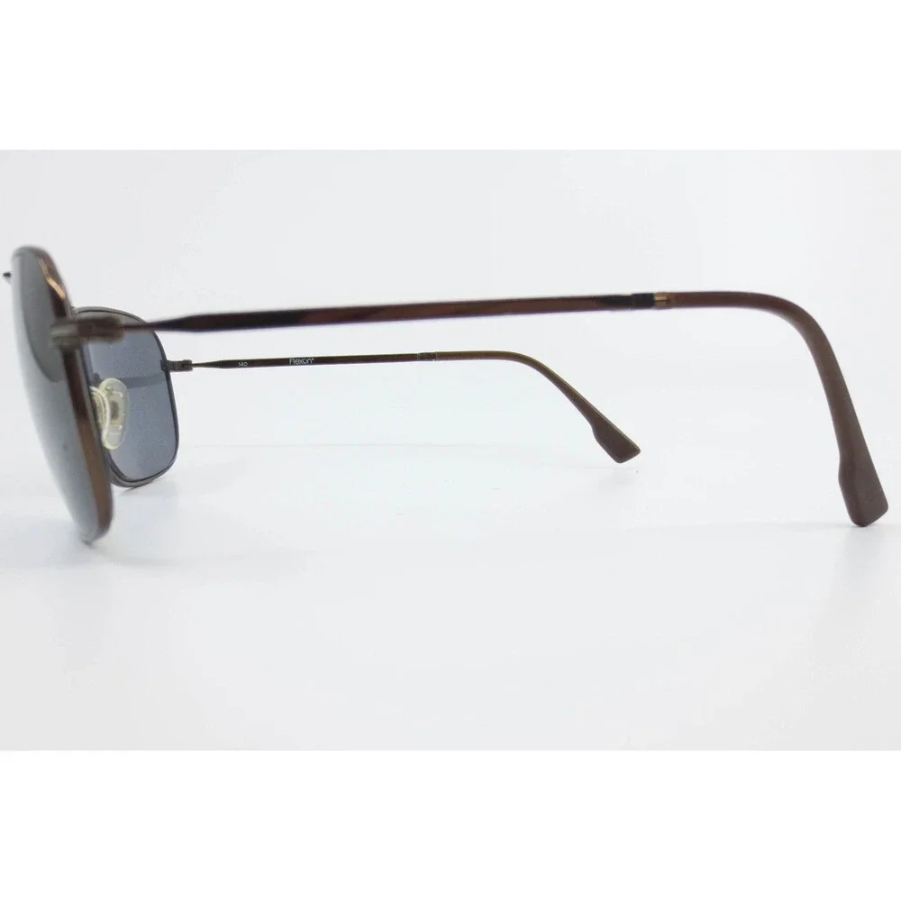 Flexon Sun 5001 210 Brown Metal Aviator Sunglasses 58-15-140 Men Women